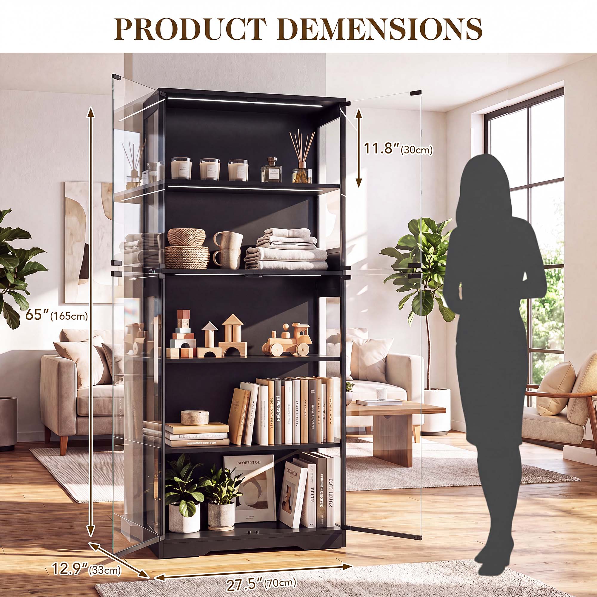 TCGBKAF 5‑Tier Display Cabinet - đánh giá và giá Collectible Collection