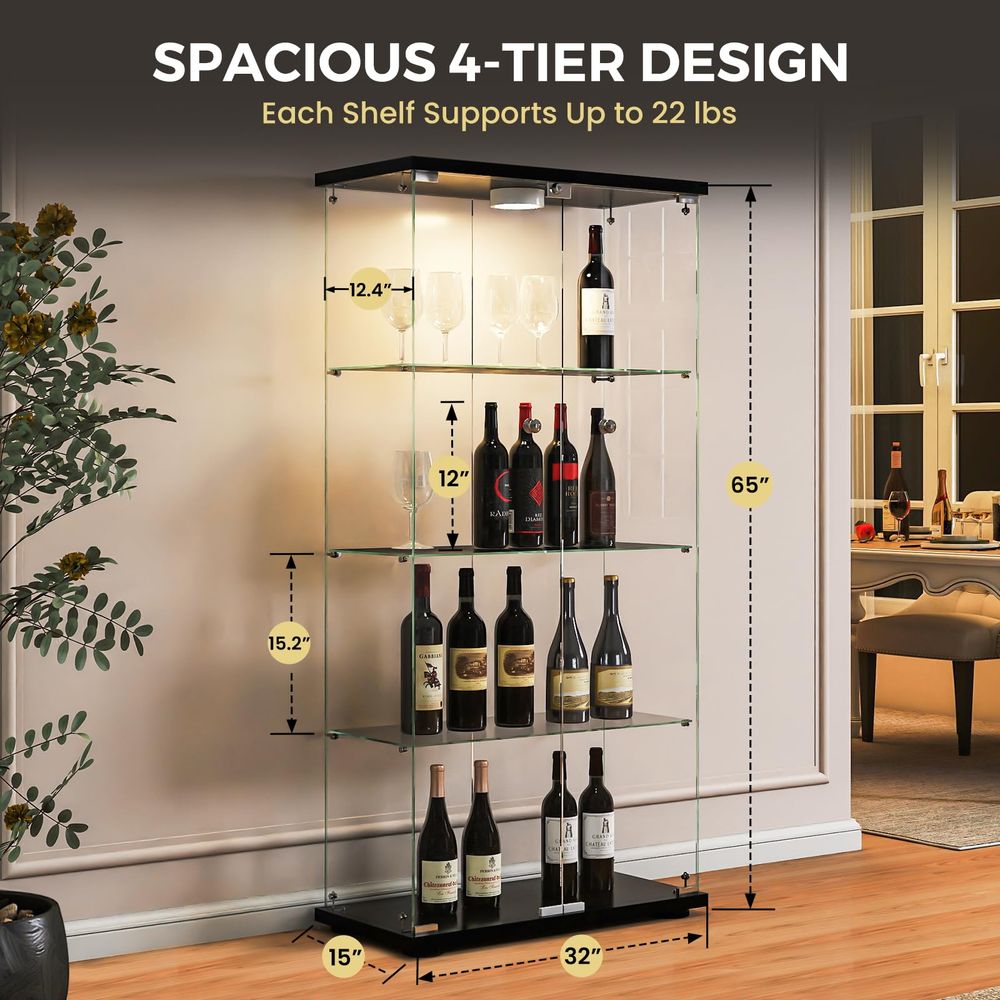 Display Cabinet with LED Light - đánh giá và giá Collectible Collection