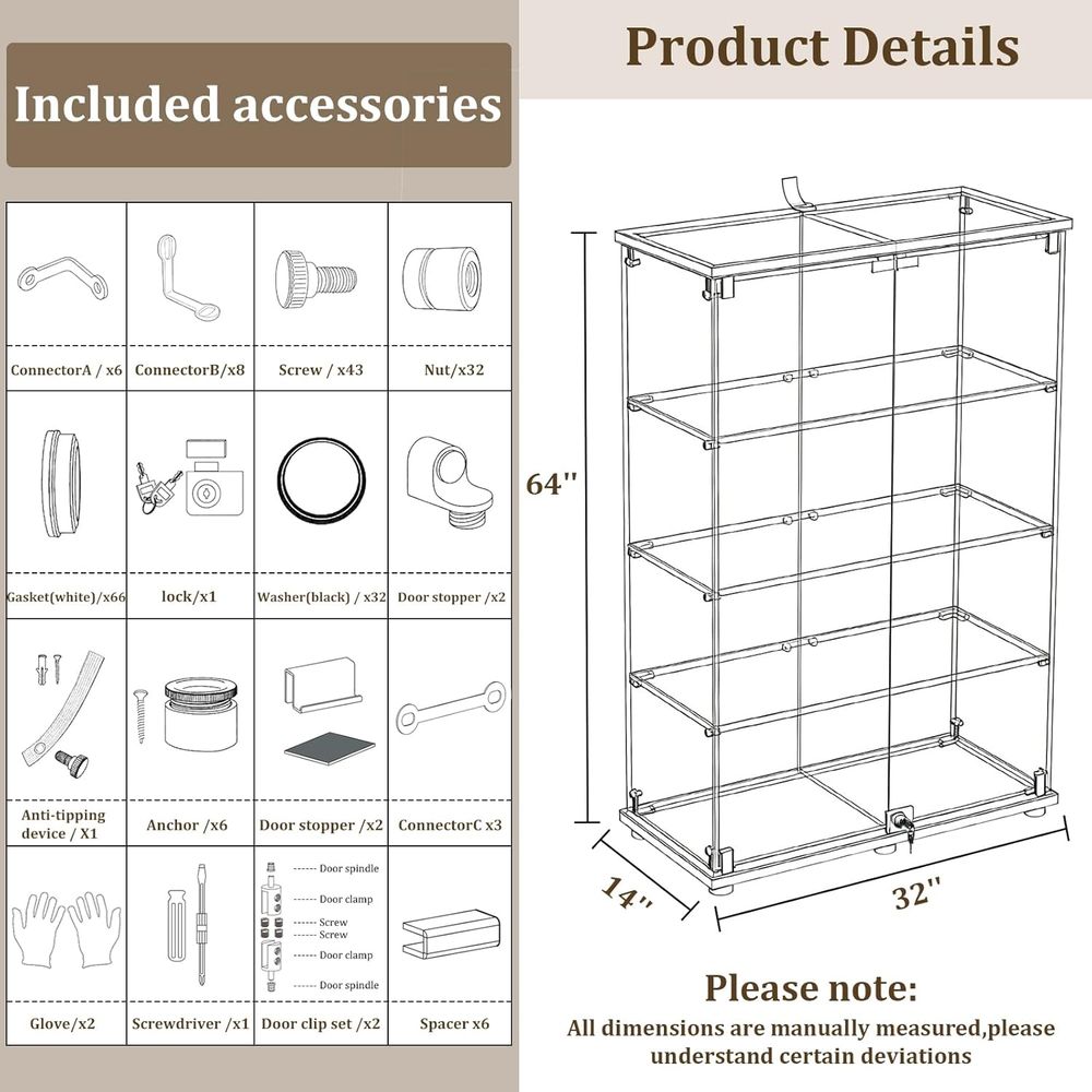 Tempered Glass Display Cabinet - đánh giá và giá Collectible Collection