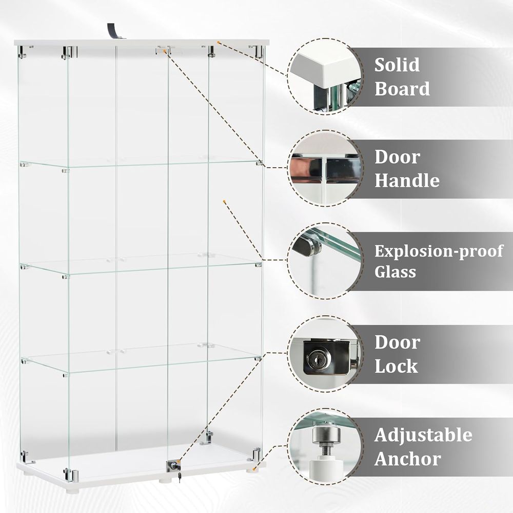 Tempered Glass Display Cabinet - đánh giá và giá Collectible Collection