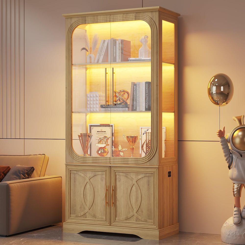 Display Cabinet with Glass Doo - đánh giá và giá Collectible Collection