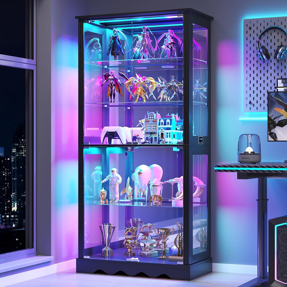 Display Cabinet with Glass Doo - đánh giá và giá Collectible Collection