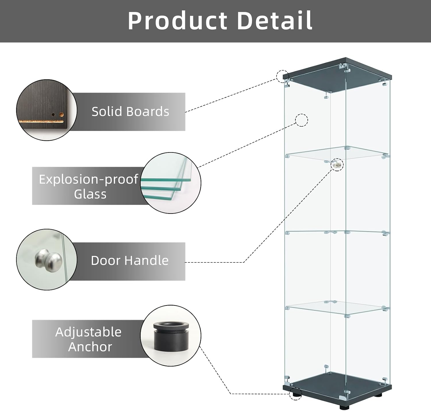 Glass Display Cabinet With Loc - đánh giá và giá Collectible Collection