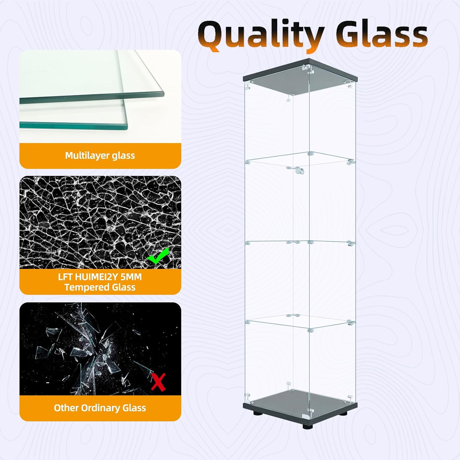 Glass Display Cabinet With Loc - đánh giá và giá Collectible Collection