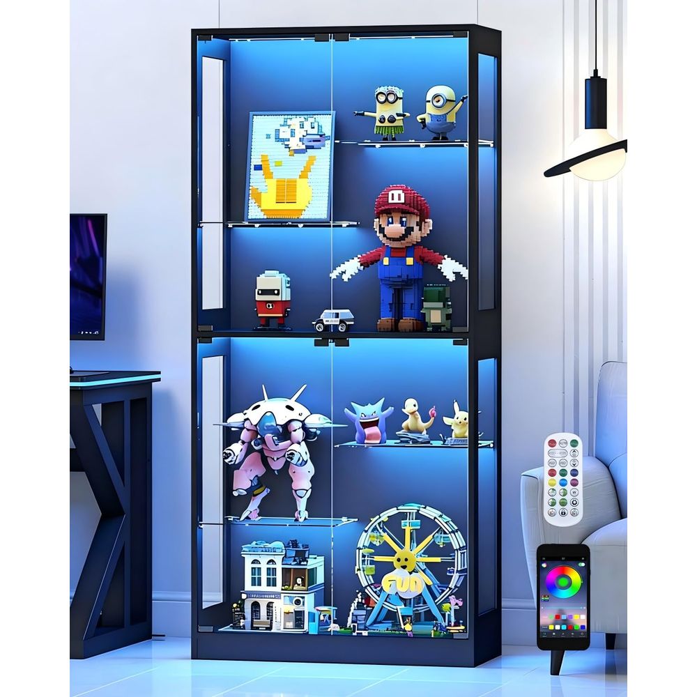 Display Cabinet with Glass Doo - đánh giá và giá Collectible Collection
