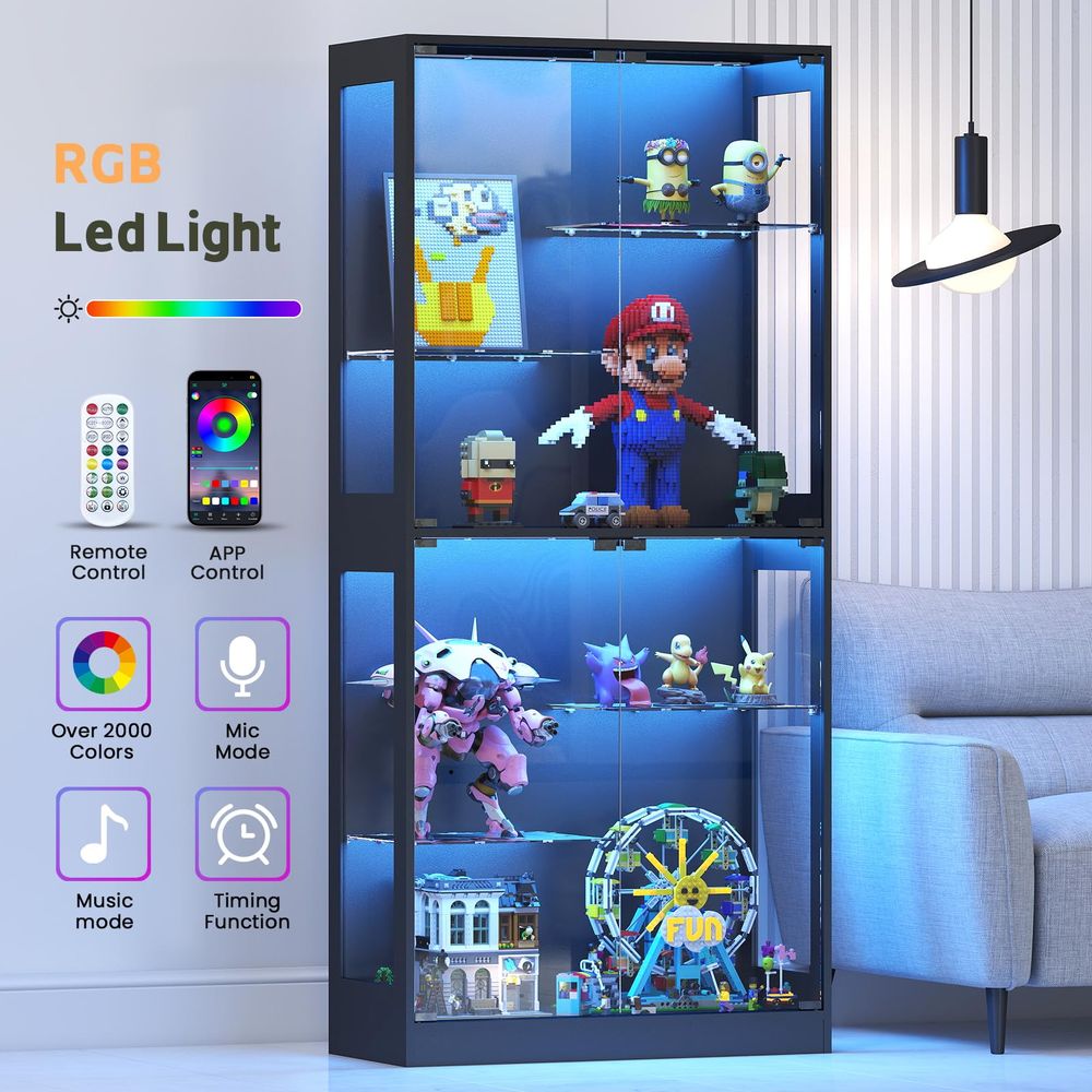 Display Cabinet with Glass Doo - đánh giá và giá Collectible Collection